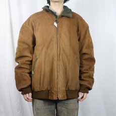 画像2: 80〜90's L.L.Bean USA製 スエードレザージャケット XL (2)