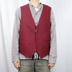 画像2: 〜70's メルトンウール×ニットベスト SIZE50 (2)