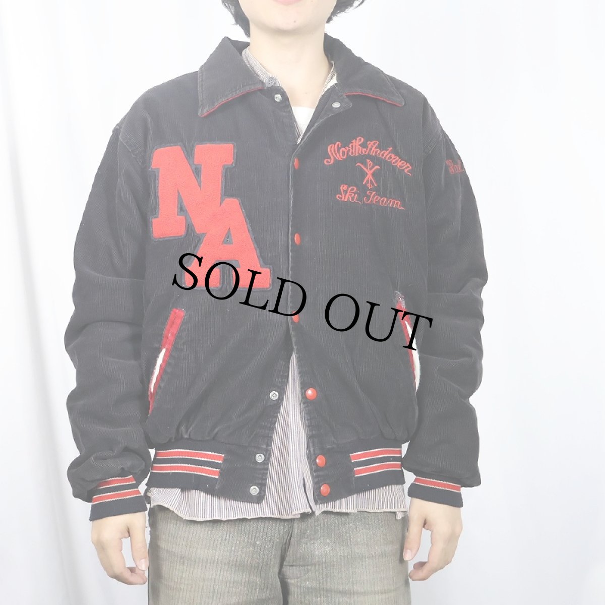 画像3: 70's Rennoc パッチ付き コーデュロイスタジャン BLACK L (3)