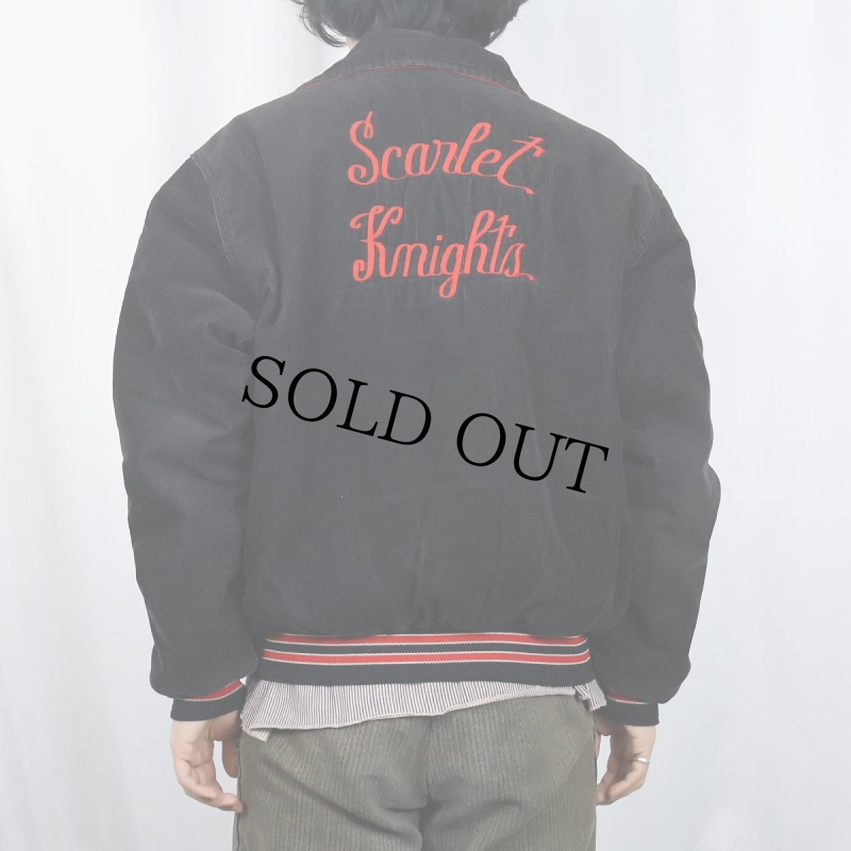 画像4: 70's Rennoc パッチ付き コーデュロイスタジャン BLACK L (4)