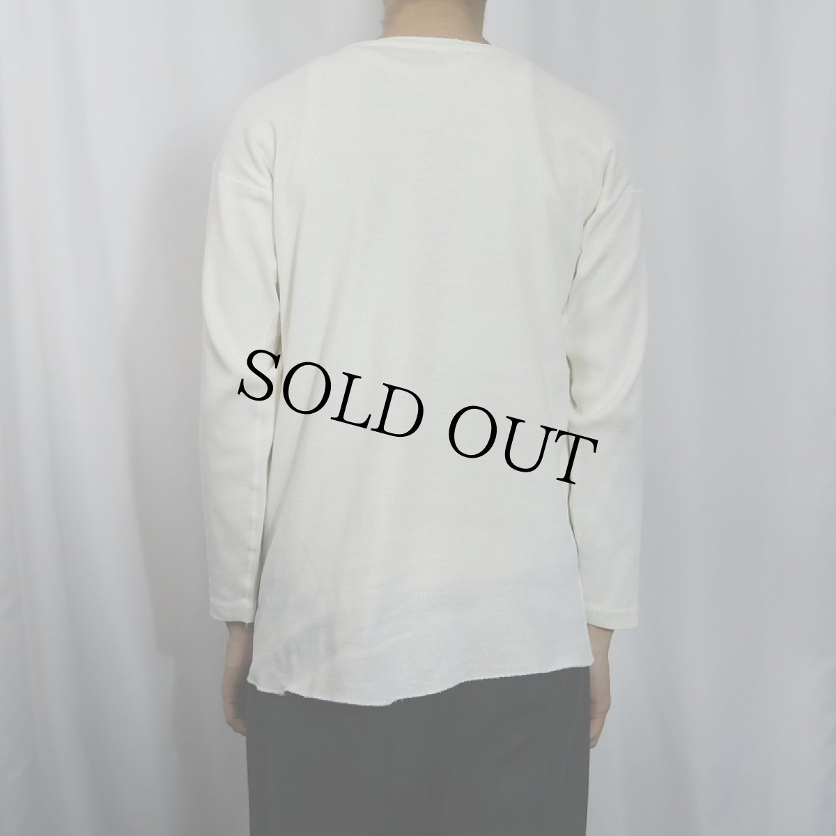 画像3: 80's BANANA REPUBLIC USA製 猫目ボタン ヘンリーネックアンダーシャツ L (3)