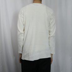 画像3: 80's BANANA REPUBLIC USA製 猫目ボタン ヘンリーネックアンダーシャツ L (3)