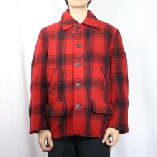 画像2: 60〜70's Monterey Club SPORTSWEAR USA製 チェック柄 ウールジャケット SIZE42 (2)