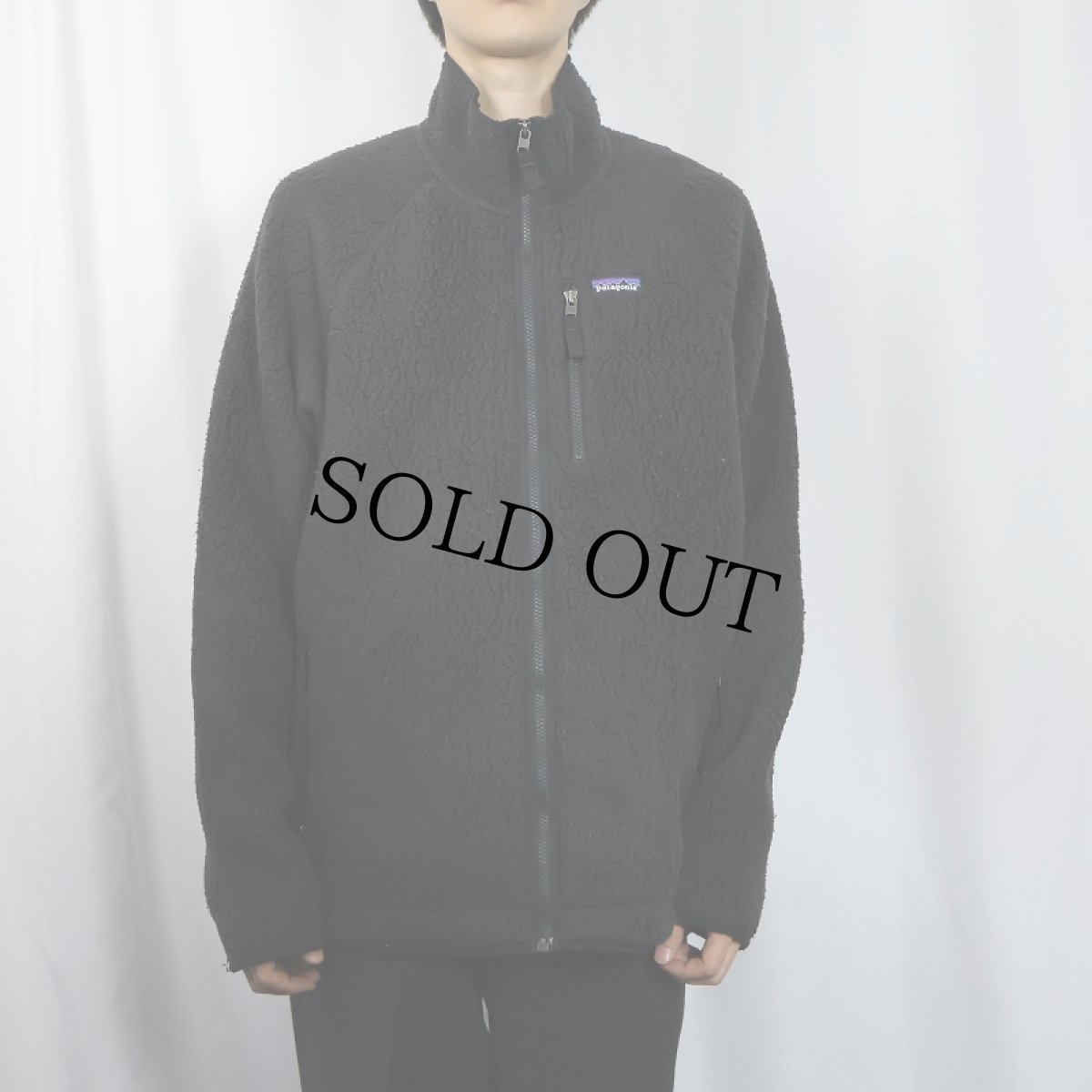 画像2: 2019AW Patagonia レトロパイルジャケット BLACK (2)