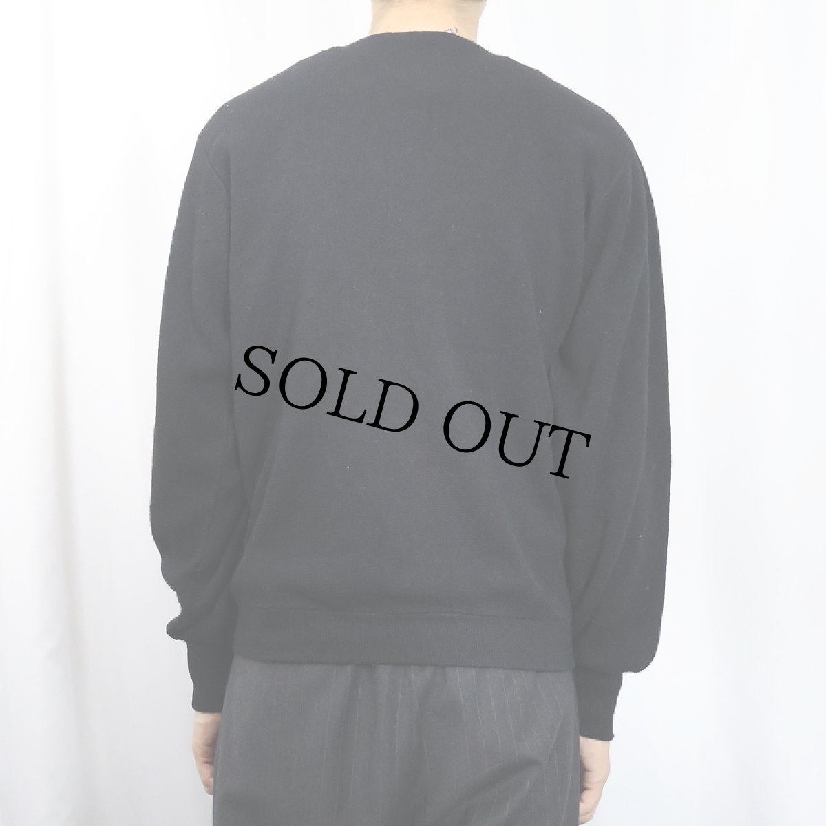 画像3: 60〜70's TOWNCRAFT Penneys ウールニットカーディガン BLACK L (3)