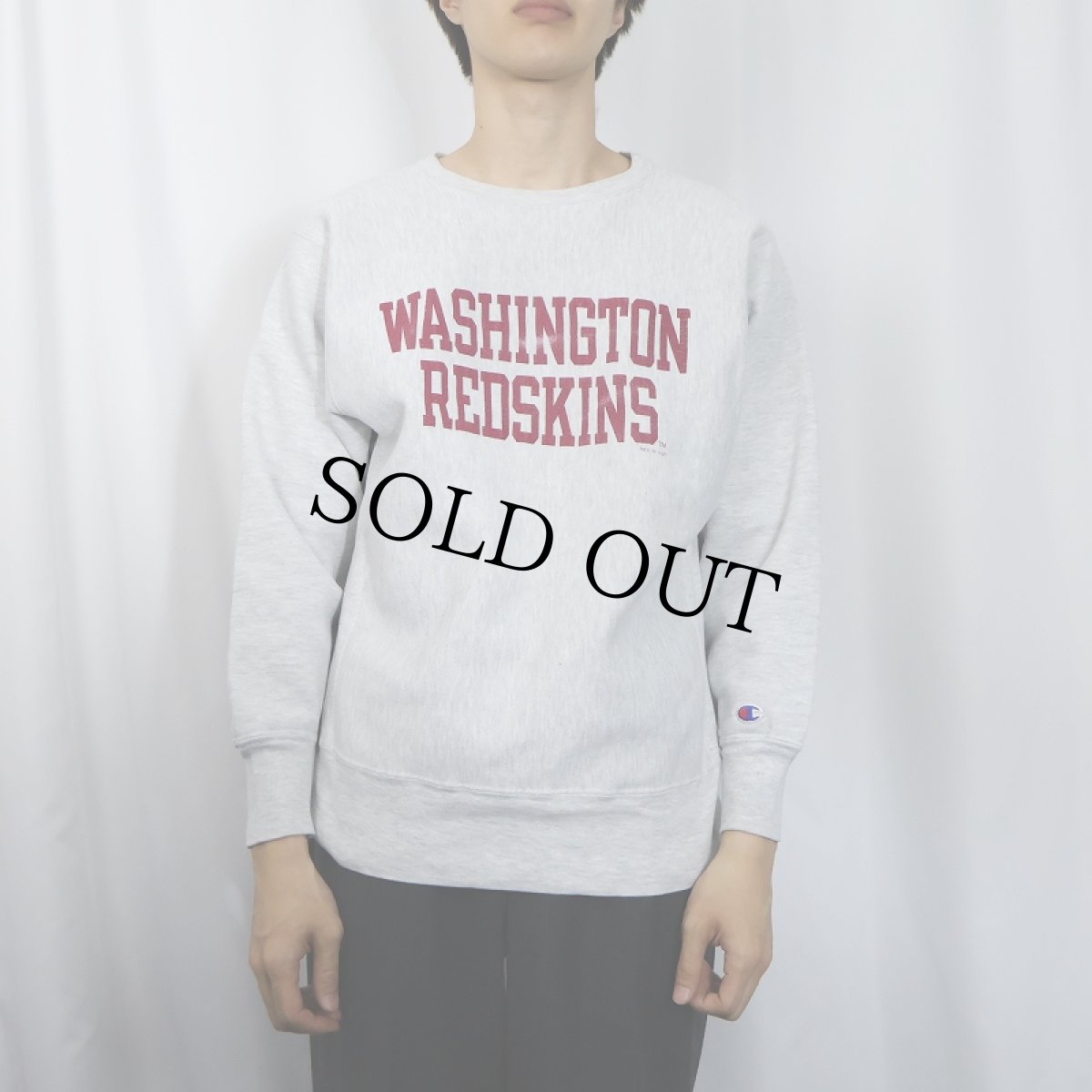 画像2: 90's Champion REVERSE WEAVE USA製 "WASHINGTON REDSKINS" プリントスウェット L (2)