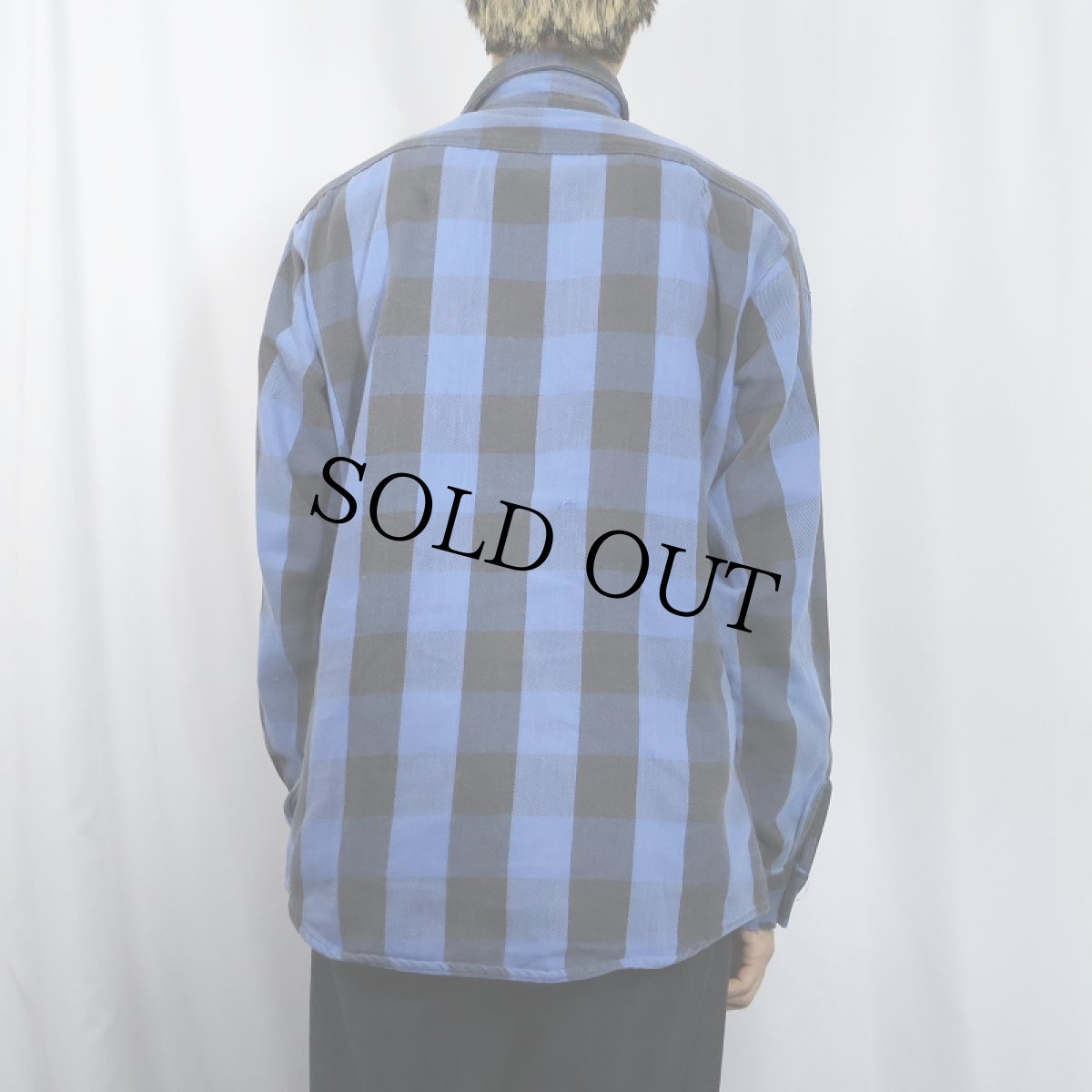 画像3: 70's Wear Guard ブロックチェック柄 ヘビーネルシャツ (3)