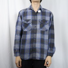 画像2: 80's Trails End チェック柄 ヘビーネルシャツ L (2)