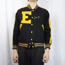 画像3: 60's Felco "Epiphany" パッチ付き ウールスタジャン BLACK SIZE38 (3)