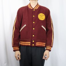 画像2: 60〜70's BUTWIN USA製 "Monterey High School" パッチ付き ウールスタジャン SIZE44 (2)
