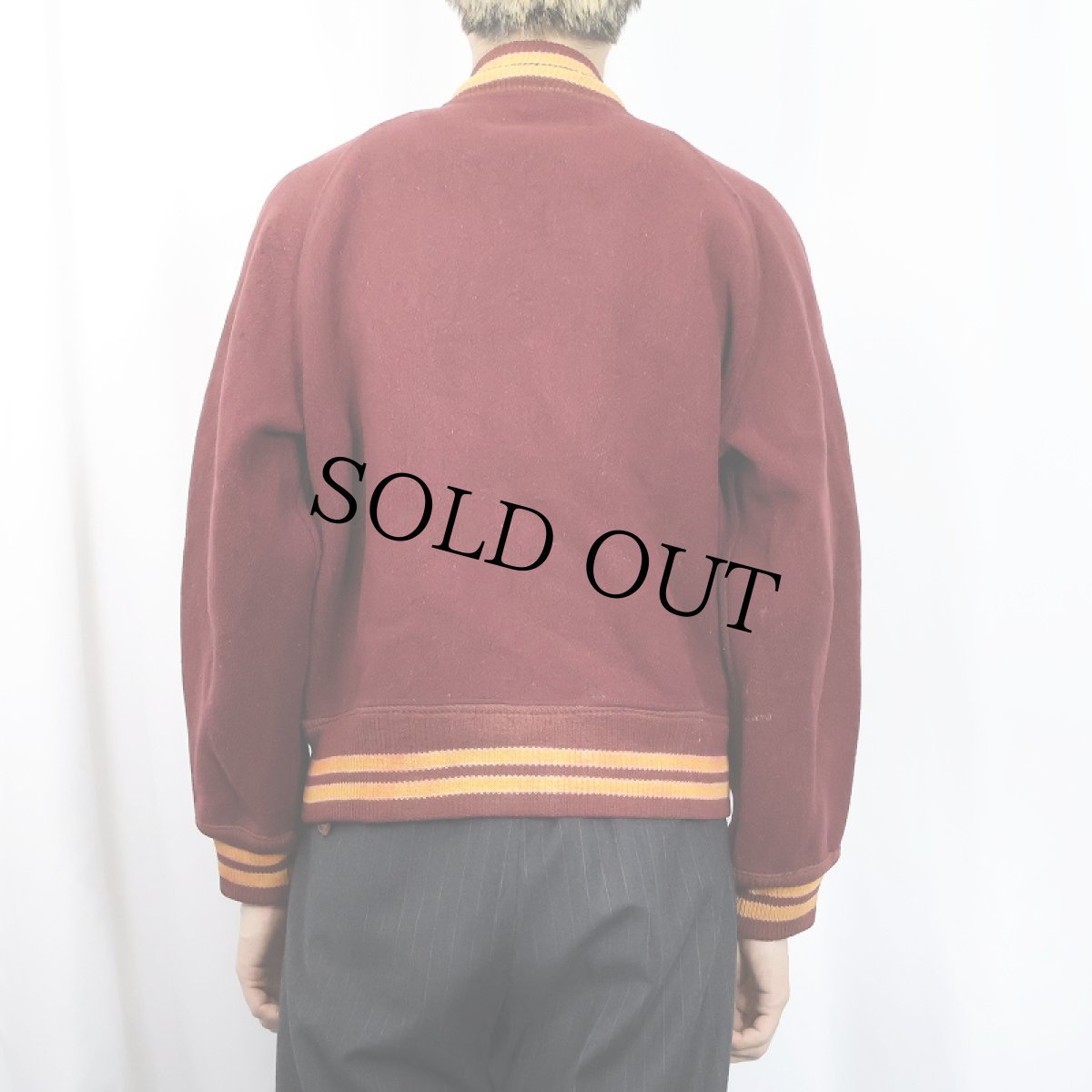 画像3: 60〜70's BUTWIN USA製 "Monterey High School" パッチ付き ウールスタジャン SIZE44 (3)