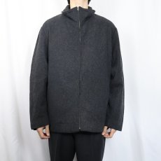 画像2: GAP キルティングライナー メルトンウールジャケット L (2)