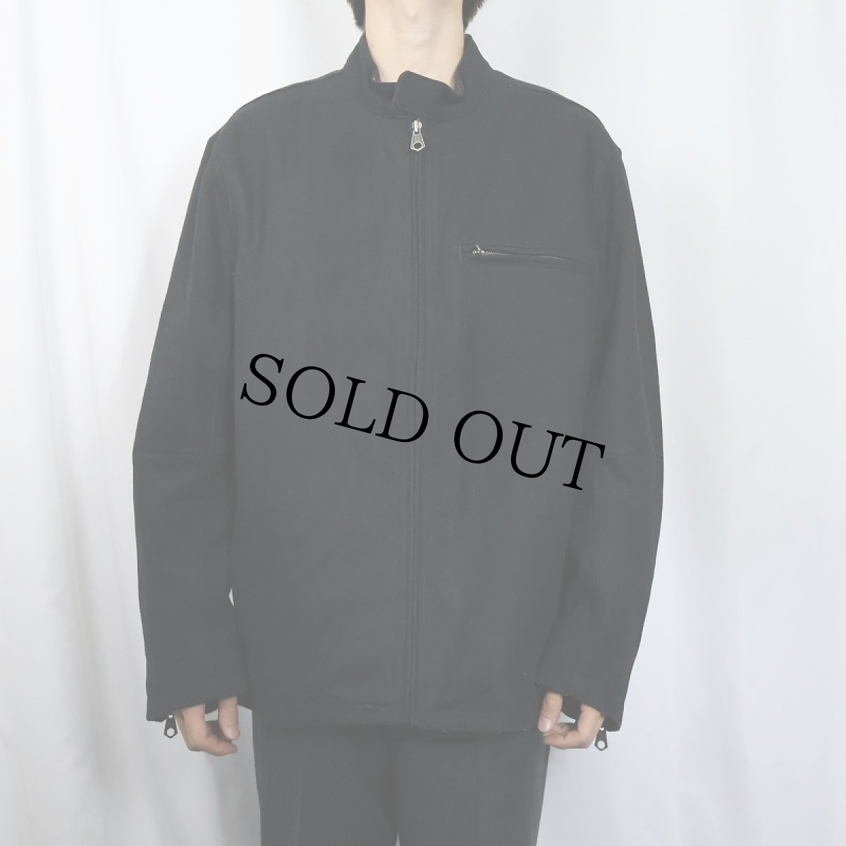 画像2: GAP メルトンウールジャケット BLACK XL (2)