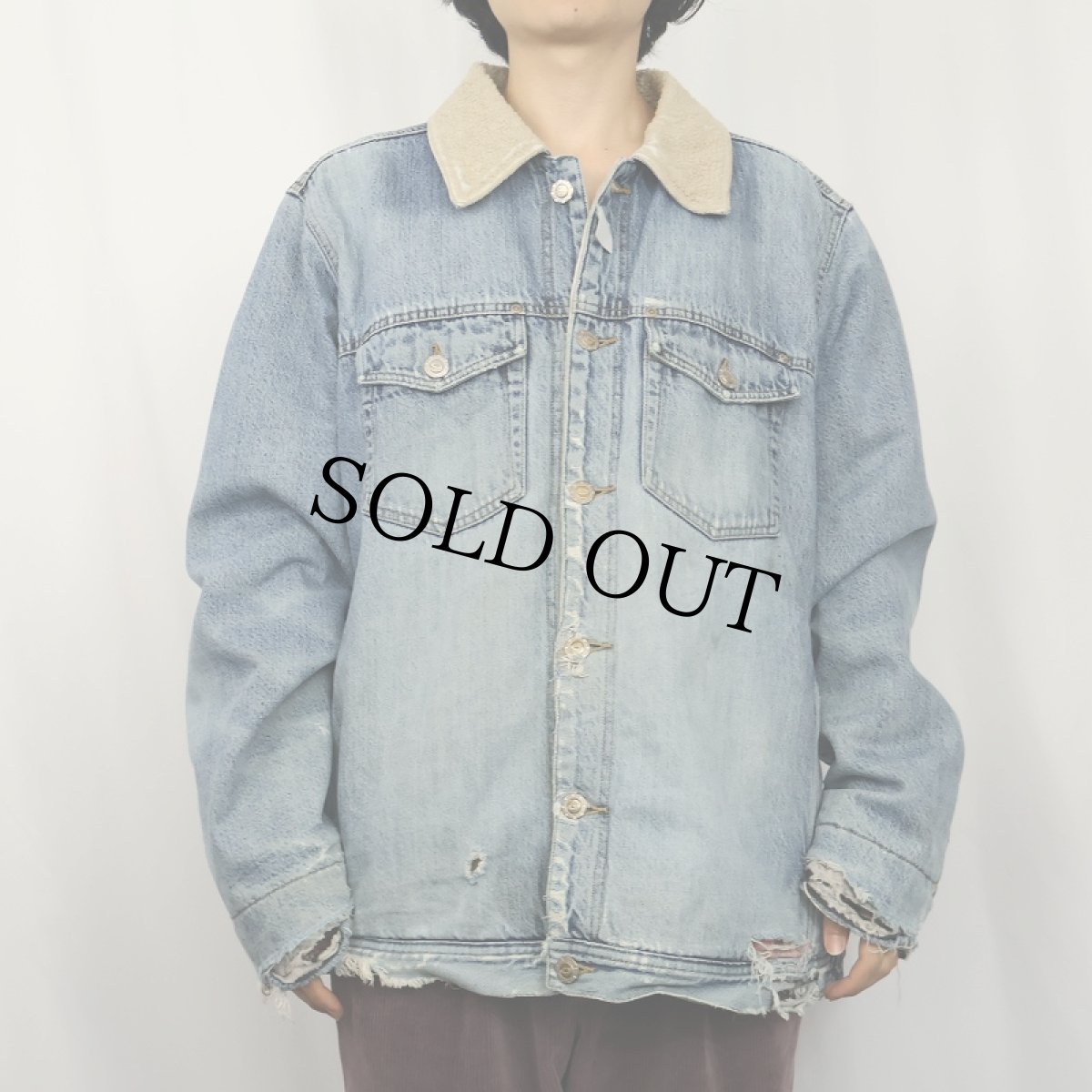 画像2: 90〜2000's OAKLEY デニムボアジャケット XL (2)