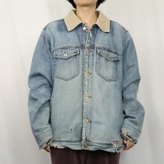 画像2: 90〜2000's OAKLEY デニムボアジャケット XL (2)