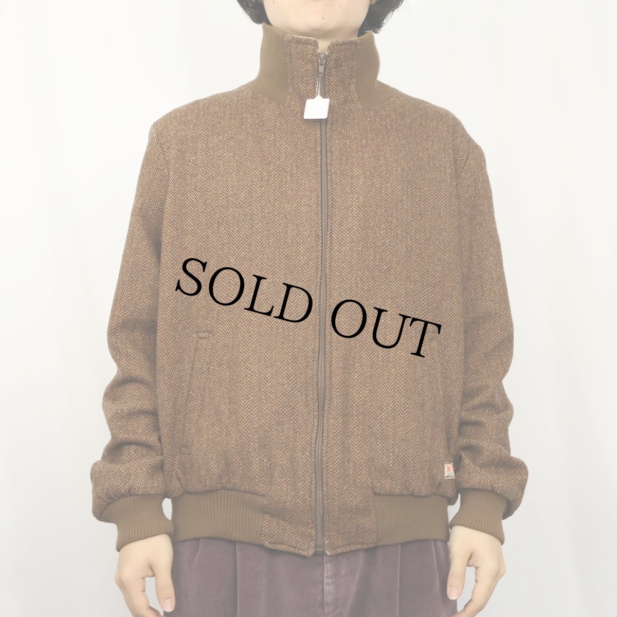 画像2: 80〜90's Faciba Casuals ウールツイードジップジャケット SIZE50 (2)