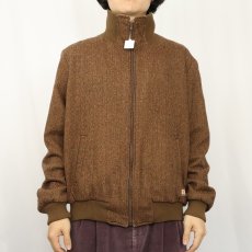 画像2: 80〜90's Faciba Casuals ウールツイードジップジャケット SIZE50 (2)