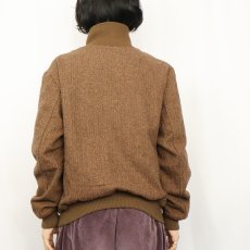 画像3: 80〜90's Faciba Casuals ウールツイードジップジャケット SIZE50 (3)