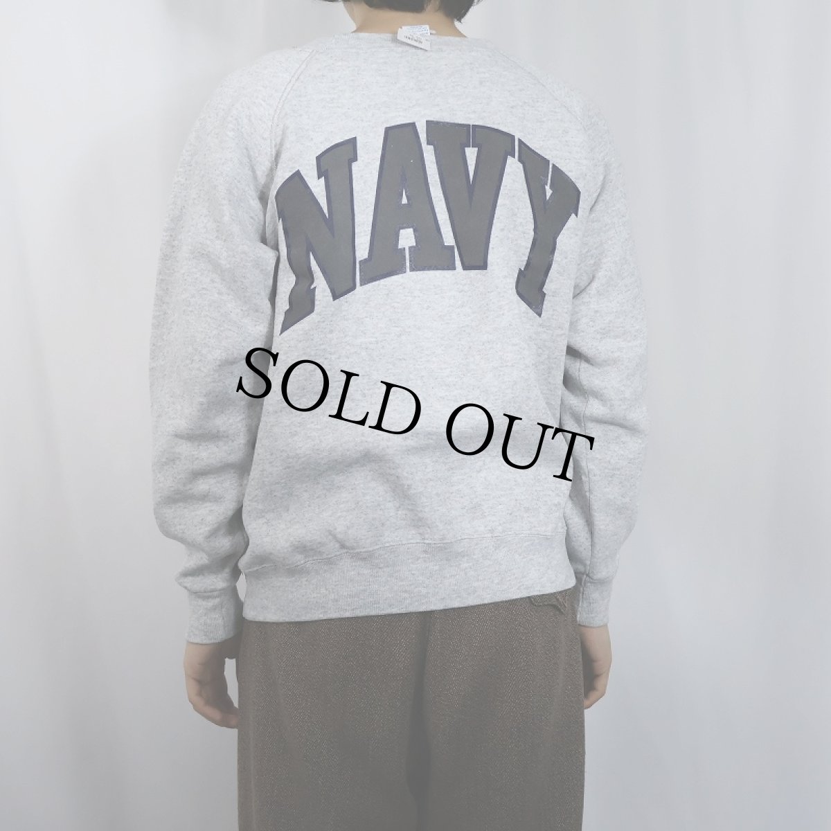 画像4: 90's SOFFE SWEAT USA製 "U.S.NAVY" リフレクタープリントスウェット L (4)