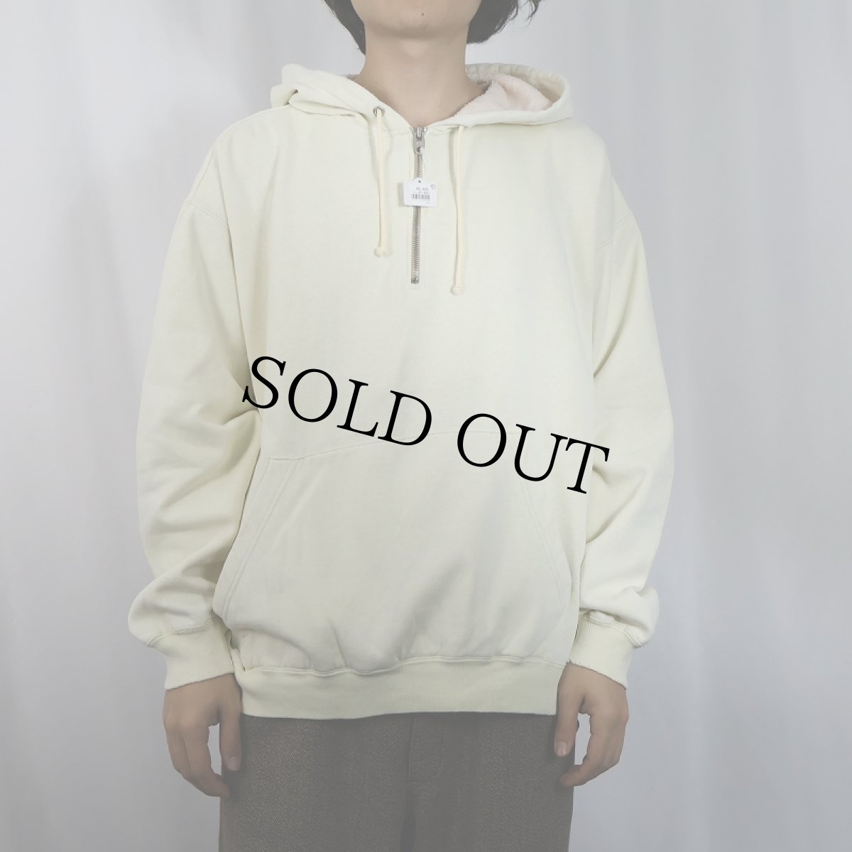 画像2: 90's GAP ハーフジップ スウェットフーディー M (2)