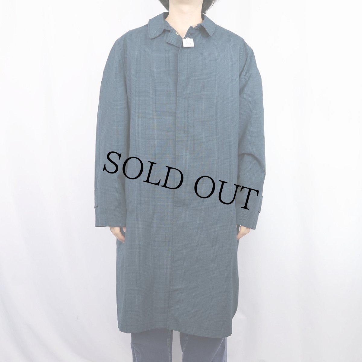 画像2: 60〜70's BRENT チェック柄 ライナー付き ステンカラーコート SIZE44 (2)