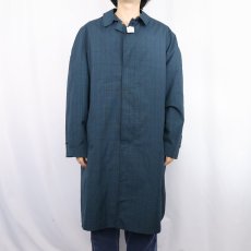 画像2: 60〜70's BRENT チェック柄 ライナー付き ステンカラーコート SIZE44 (2)