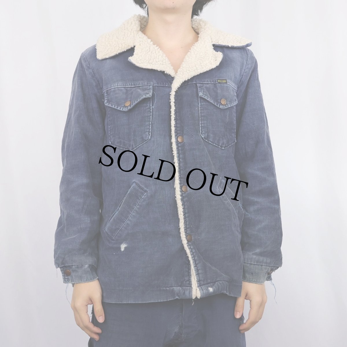 画像2: 70's Wrangler USA製 コーデュロイボアジャケット M (2)