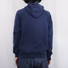 画像3: 90's Hanes USA製 "T-Birds" プリントスウェットフーディー NAVY XL (3)