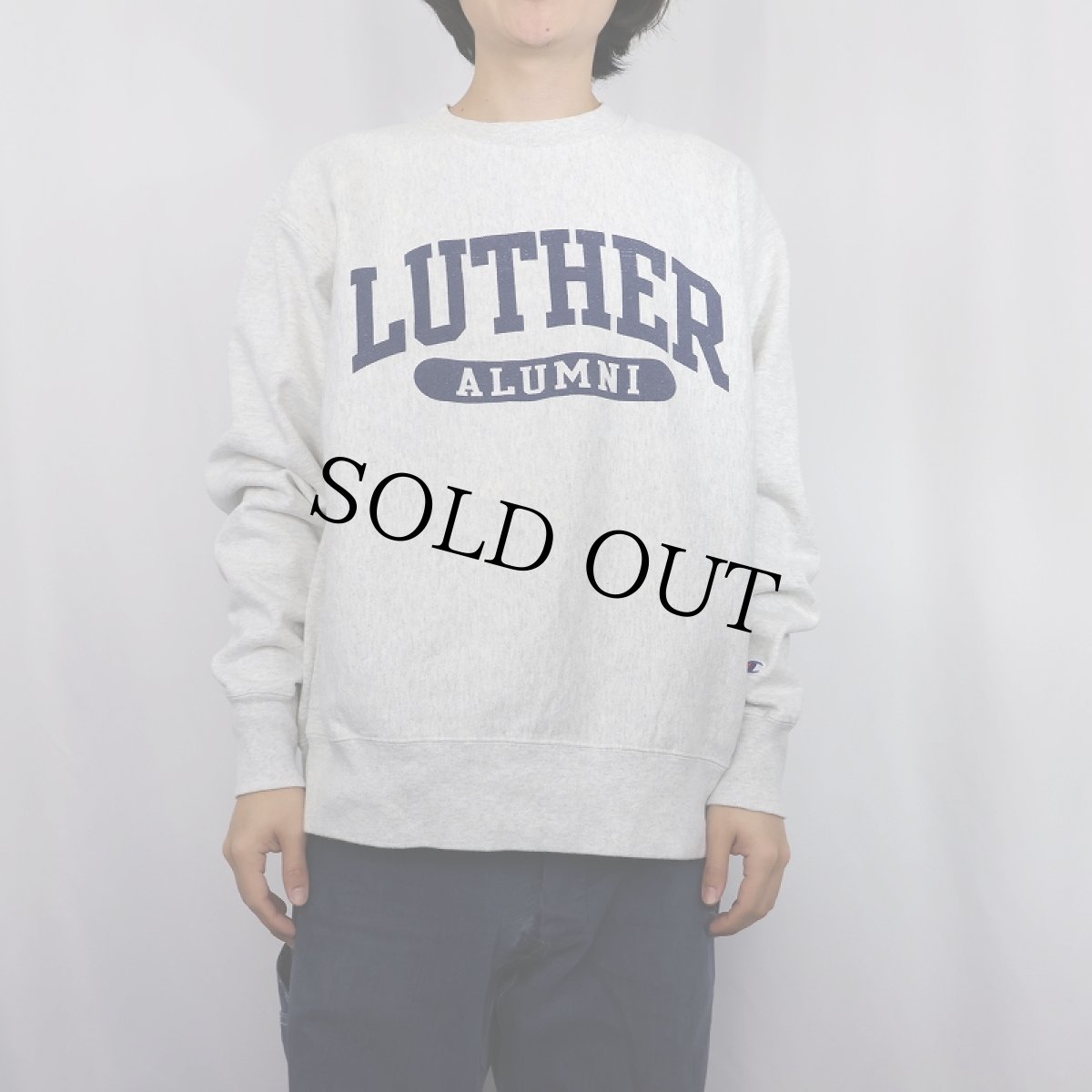 画像2: Champion REVERSE WEAVE "LUTHER ALUMNI" プリントスウェット 2XL (2)
