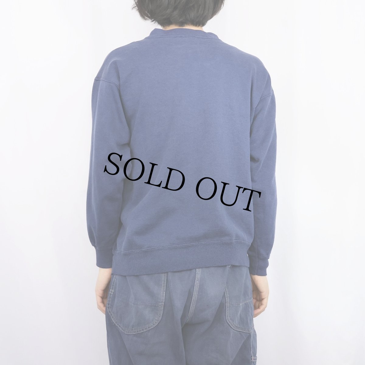 画像3: 80's Tultex "MASSACHUSETTS" プリントスウェット NAVY (3)