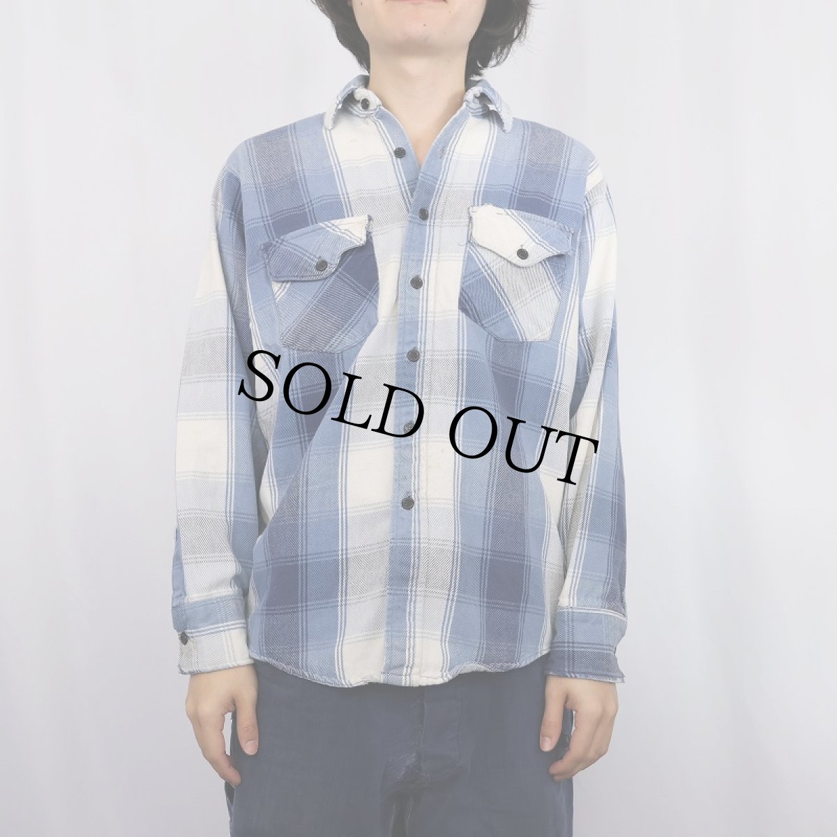 画像2: 80〜90's WINTER RUN USA製 チェック柄 ヘビーネルシャツ (2)