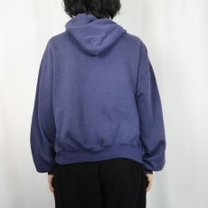 画像3: 80's BASSETT-WALKER USA製 無地スウェットジップパーカー NAVY (3)