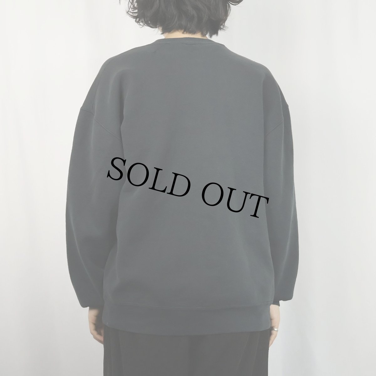 画像3: 90's RUSSELL ATHLETIC 前V 無地スウェット BLACK (3)