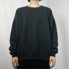 画像2: 90's RUSSELL ATHLETIC USA製 前V 無地スウェット BLACK XXL (2)