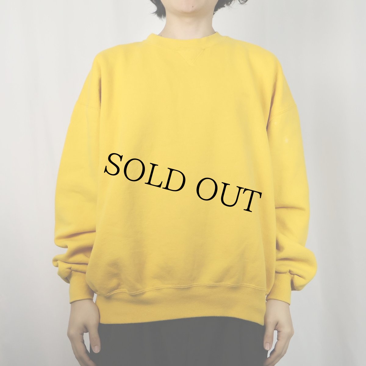 画像2: 90's RUSSELL ATHLETIC USA製 前V 無地スウェット XXL (2)