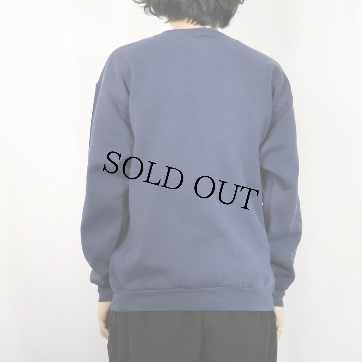 画像3: 90's Lee USA製 "YOU SO CRAZY!" プリントスウェット NAVY L (3)