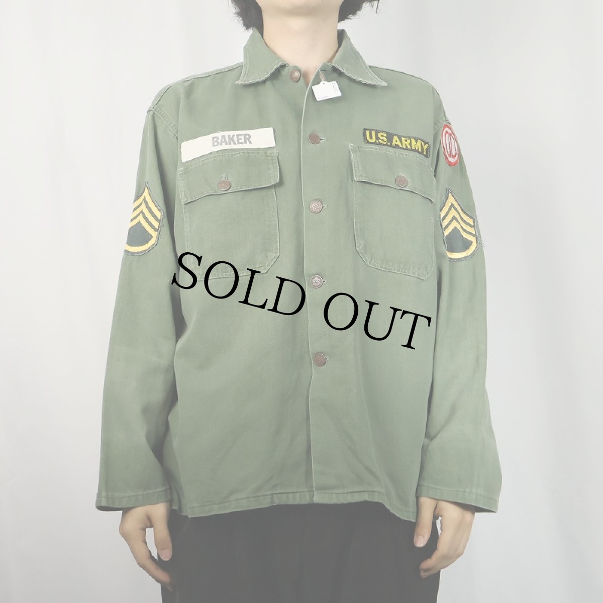 画像2: 50's U.S.ARMY 13スターボタン ユーティリティシャツ (2)