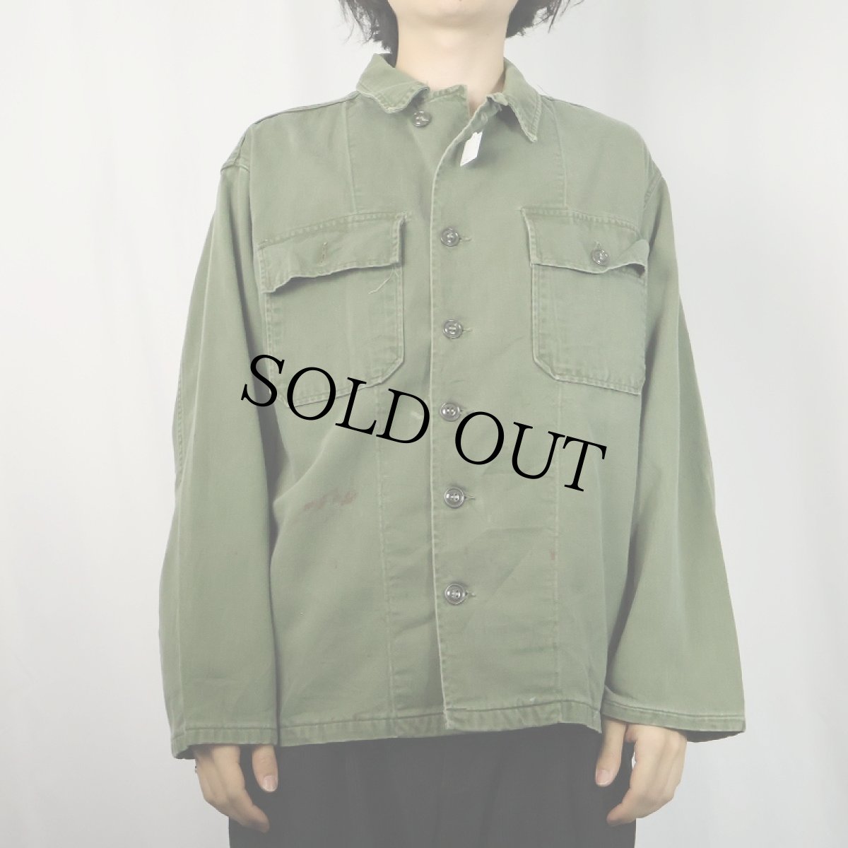 画像2: 60's U.S.ARMY ユーティリティシャツ 1st後期 (2)