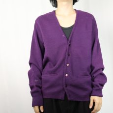 画像2: 60〜70's WARRENKNIT ウールニットカーディガン L (2)