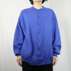 画像2: 90's RUSSELL ATHLETIC USA製 フルスナップ スウェットカーディガン XL (2)