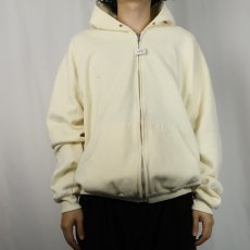 画像2: 〜90's USA製 無地スウェットジップパーカー XL (2)
