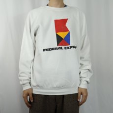 画像2: 90's USA製 "FEDERAL EXPRESS" 企業ロゴプリントスウェット XL (2)