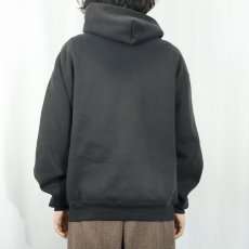 画像3: 90's RUSSELL ATHLETIC USA製 無地 スウェットジップパーカー BLACK L (3)