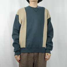 画像2: 90's RUSSELL ATHLETIC USA製 切り替えデザイン 前V スウェット M (2)