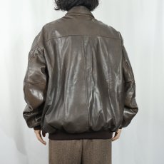 画像3: 80〜90's L.L.Bean USA製 "A-2 TYPE" レザーフライトジャケット BROWN XL (3)