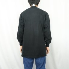 画像3: 90's RUSSELL ATHLETIC USA製 "HIGH COTTON" 無地ロンＴ BLACK Ｌ (3)
