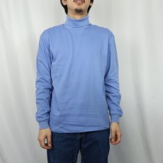 画像2: 80〜90's Eddie Bauer USA製 無地 タートルネックロンT M (2)