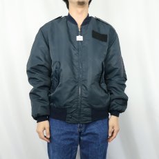 画像3: 70〜80's Golden Fleece by SPIEWAK "MA-1 TYPE" フライトジャケット NAVY SIZE46 (3)