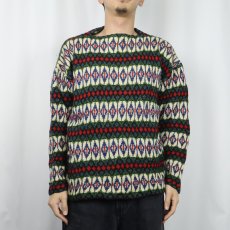 画像2: 60〜70's Original Iceland from Jersey Modeller of Sweden フェアアイル柄 ウールニットセーター (2)