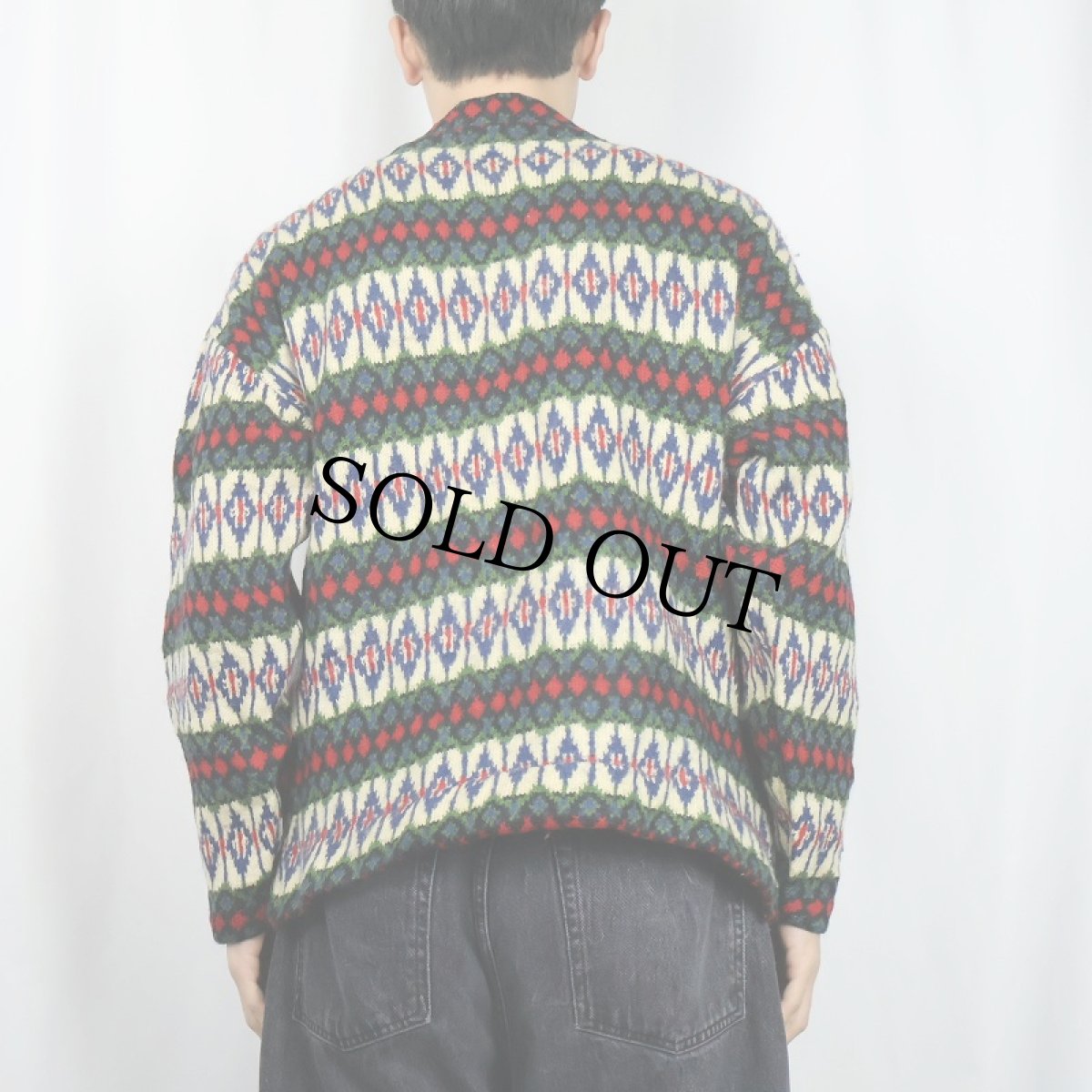 画像3: 60〜70's Original Iceland from Jersey Modeller of Sweden フェアアイル柄 ウールニットセーター (3)